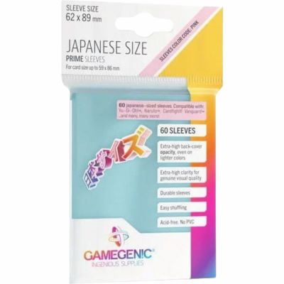 Protèges Cartes Format JAP  Protège-cartes Gamegenic - 60 Japanese Prime Sleeves - clear