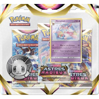 Tripack 3 Boosters Pokmon EB10 - Epe et Bouclier 10 - Astres Radieux - Nymphali