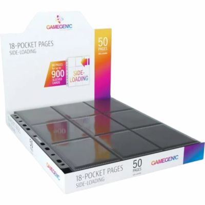 Classeurs et/ou Feuilles  Lot De 50 Feuilles De Classeur - 18 Cases  - Sideload - Noir