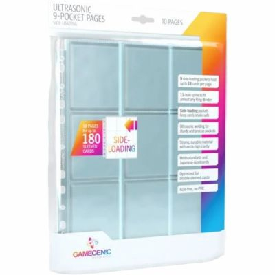 Classeurs et/ou Feuilles  Lot De 10 Feuilles De Classeur - Ultrasonic - 9 Cases  - Sideload - Transparent