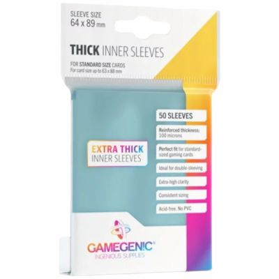 Protges Cartes Standard  Thick Inner Sleeves (64x89) par 50