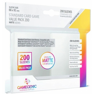 50 Protège-cartes Transparents Gamegenic Prime - Format Européen 62x94 Mm, Brillant, épaisseur 100 Microns