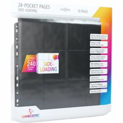 Classeurs et/ou Feuilles  Lot de 10 Feuilles De Classeur - 24 Cases  - Sideload - Noir