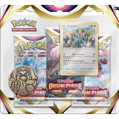 Tripack 3 Boosters Pokmon EB11 - Epe et Bouclier 11 - Origine Perdue - Regigigas