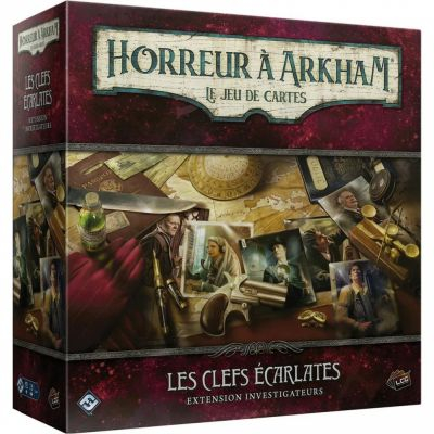 Deck-Building Aventure Horreur  Arkham : Le Jeu de Cartes - Les Clefs Ecarlates : Extension Investigateurs
