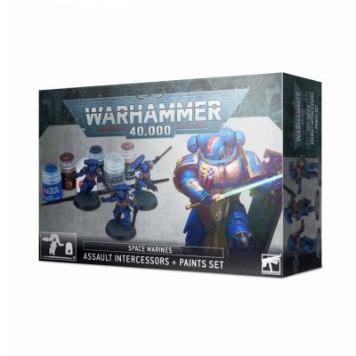 Figurine Warhammer 40.000 Warhammer 40.000 - Space Marines : Assault Intercessors + Paints Set