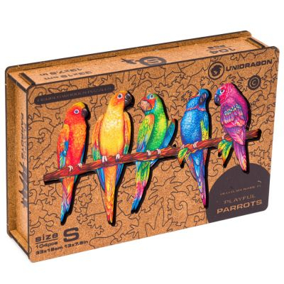 Rflxion Placement Figured Wooden Puzzles - Parrots (S)