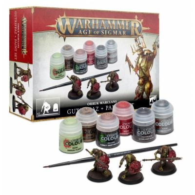 Figurine Best-Seller Warhammer Age of Sigmar - Orruk Warclans : Gutrippaz + Paint Set 