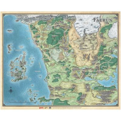 Jeu de Rle Aventure Donjons & Dragons : Faerun - Carte de continent