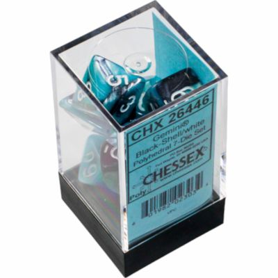 Ds et Gemmes  Chessex - Set de 7 Ds - Gemini - Noir - Nacre/ Blanc