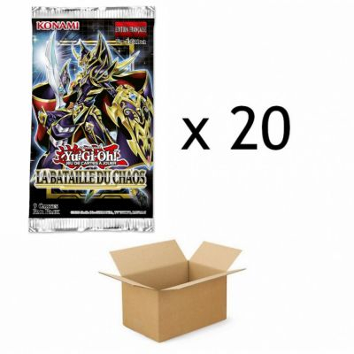 Cartons de 20 Boosters Yu-Gi-Oh! Boite de 20 Boosters La Bataille du Chaos - Sous Blister Officiel Konami