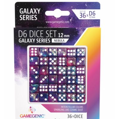 Ds et Gemmes  Galaxy series - Nebula - Set de 36 ds de 6