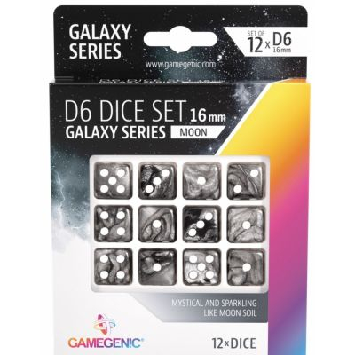 Ds et Gemmes  Galaxy series - Moon - Set de 12 ds de 6