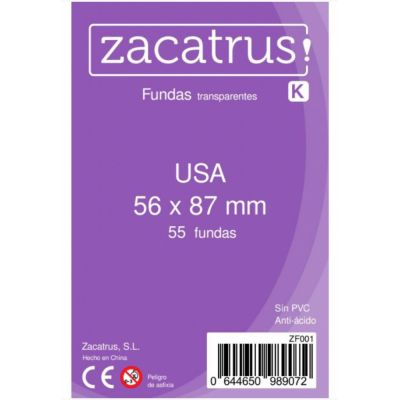 Protges Cartes Standard  Zacatrus - protges cartes USA - 56x87 par 55