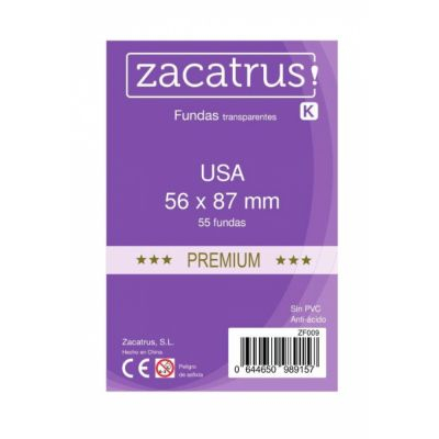 Protges Cartes Standard  Zacatrus - protges cartes USA - 56x87 par 55 prenium