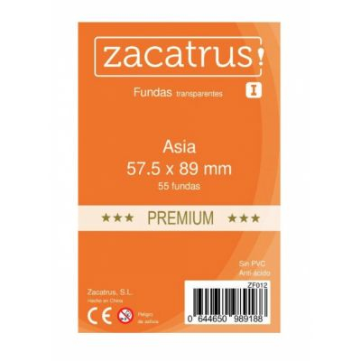 Protèges Cartes Standard  Zacatrus - protèges cartes Asia - 57.5x89 par 55 prenium