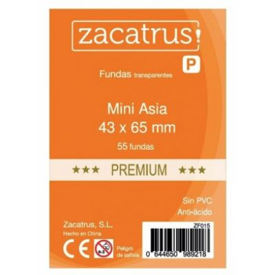 Protèges Cartes Standard  Zacatrus - protèges cartes Asia mini - 41x63 par 55 prenium