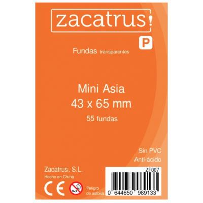 Protèges Cartes Standard  Zacatrus - protèges cartes Asia mini - 41x65 par 55