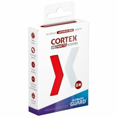 Protges Cartes Format JAP  Cortex - 60 Japanese Sleeves - Rouge Matte