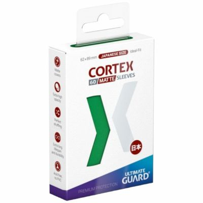 Protges Cartes Format JAP  Cortex - 60 Japanese Sleeves - Vert Matte