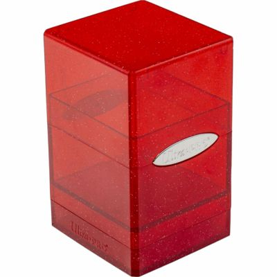 Deck Box  Ultra Pro - Satin Tower - Glitter Red