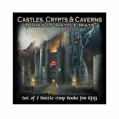 Tapis de Jeu et Wall Scroll Jeu de Rle Book of Battle Mats - Castles, Crypts & Caverns