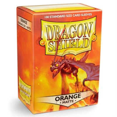 Protges Cartes Standard  Matte - Orange Dragonshield (par 100)