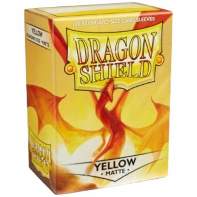 Protges Cartes Standard  Matte - Yellow Dragonshield (par 100)