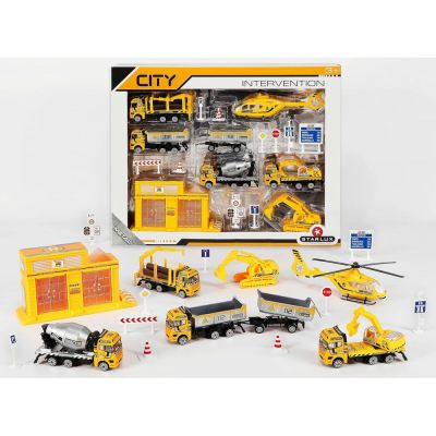   Starlux - City Road : Vhicules Travaux Public assortiment vhicules