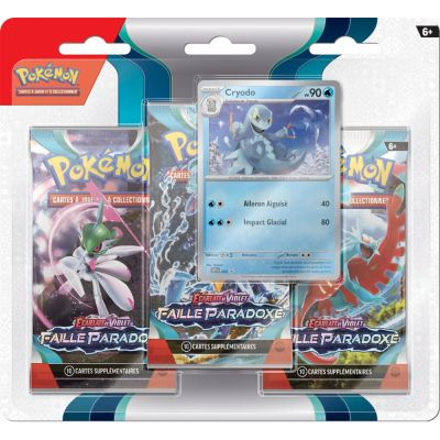 Tripack 3 Boosters Pokmon EV04 Ecarlate et Violet - Faille Paradoxe : Cryodo