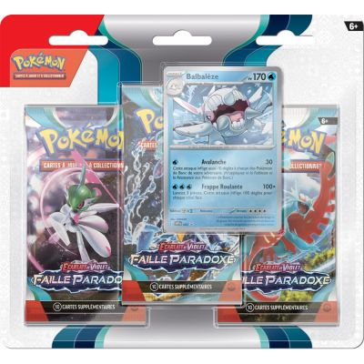 Coffret Pokmon Tripack 3 Boosters - EV04 Ecarlate et Violet - Faille Paradoxe : Balbalze