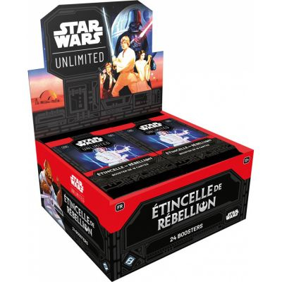 Boite de Boosters Franais Star Wars Unlimited tincelle de Rbellion - Display de 24 Boosters