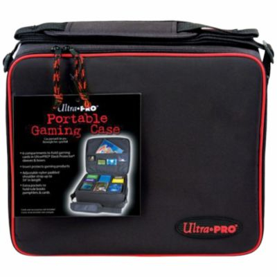 Deck Box et Rangement  Valise Portable Gaming Pouch Noir/Rouge