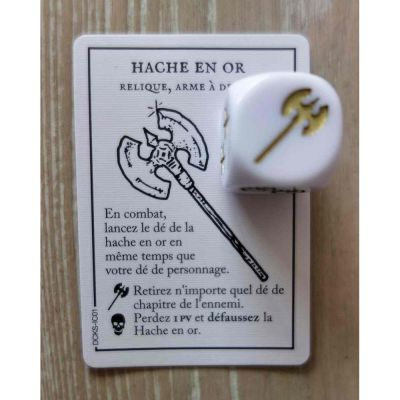 Jeu de Cartes Aventure Escape the Dark Castle - Hache en Or Carte et ds Promo (Goodies)