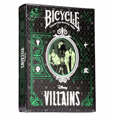 Jeu de Cartes  Bicycle Creatives - Disney Villains (Vert)