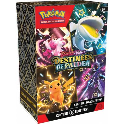 Coffret Pokémon EV4.5 Ecarlate et Violet - Destinées de Paldea - Bundle Lot de 6 Boosters