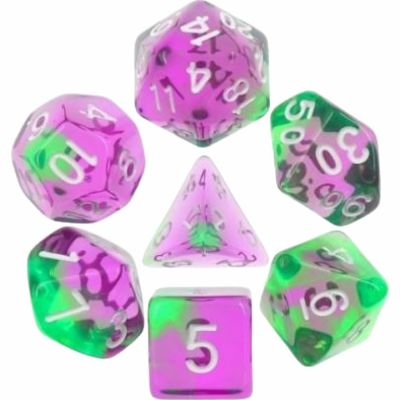 Ds et Gemmes Jeu de Rle Set de 7 ds - Assortiments Jeux de Rles -  Violet Evergreen