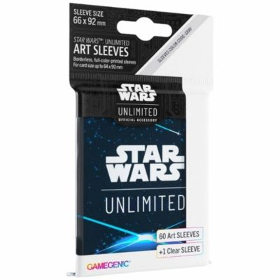  Star Wars Unlimited Étincelle de Rébellion - Art Sleeves Card Black Blue par 60