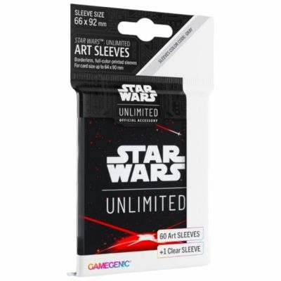  Star Wars Unlimited Étincelle de Rébellion - Art Sleeves Card Black Red par 60