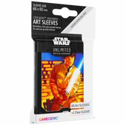  Star Wars Unlimited Étincelle de Rébellion - Art Sleeves Card Luke Skywalker par 60