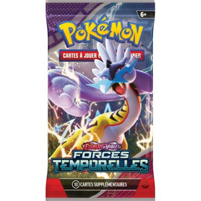 Poussacha Ex SV087 – Coffret Ultraboost X – Écarlate Et Violet 5 – Forces Temporelles – 10 Cartes Pokémon Françaises – Sans Doublons