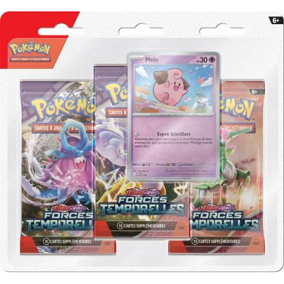 Tripack 3 Boosters Pokmon EV05 Ecarlate et Violet - Forces Temporelles : Mlo