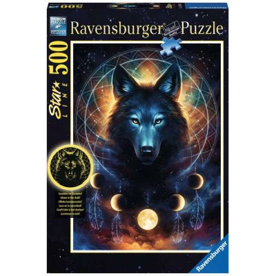 Bas sur votre Logique Rflexion Ravensburger - Puzzle Adulte - Puzzle 500 p Star Line - Loup lumineux