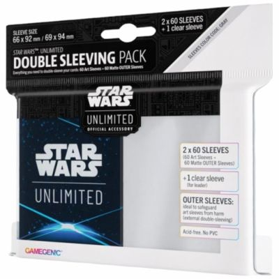 Protges Cartes Standard Star Wars Unlimited Space blue Double Sleeving Pack (66x92 mm / 69x94 mm) par 60