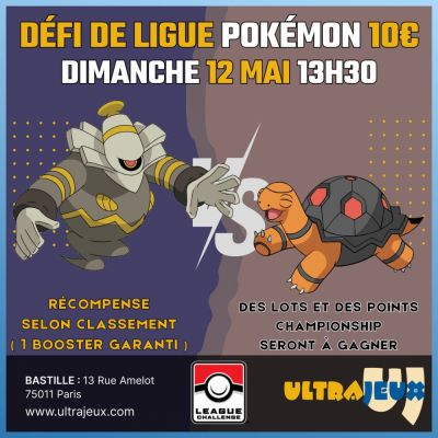 Evnements Pokmon Dfi de Ligue Pokmon - Dimanche 12 Mai  13h30 - Bastille