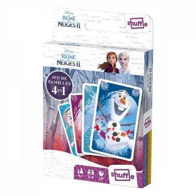 Jeu de Cartes Enfant Frozen jeu de familles 4 en 1