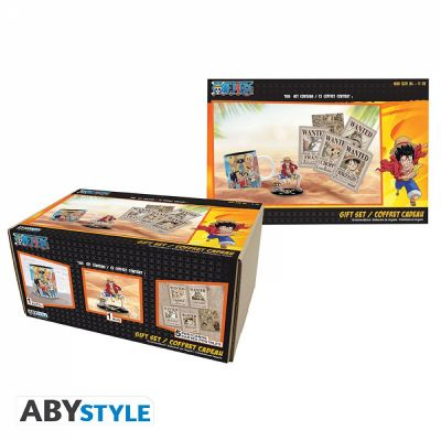 Coffret One Piece Card Game Coffret cadeau Luffy Mug + Acrylique + Cartes postales