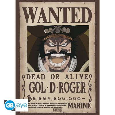 Poster One Piece Card Game ONE PIECE Poster Wanted Gol .D. Roger