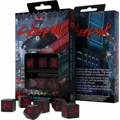 Ds Jeu de Rle Set de ds Cyberpunk Red - Les Essentiels de Night City 