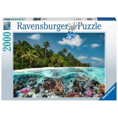Bas sur votre Logique Rflexion Ravensburger - Puzzle 2000 pices - Une plonge aux Maldives